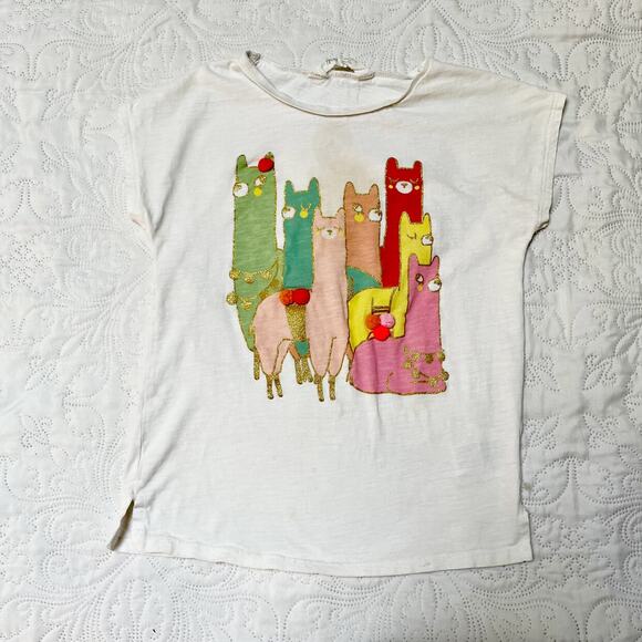 H&M Llama Graphic Tee Size 8-10 - Picture 2 of 7